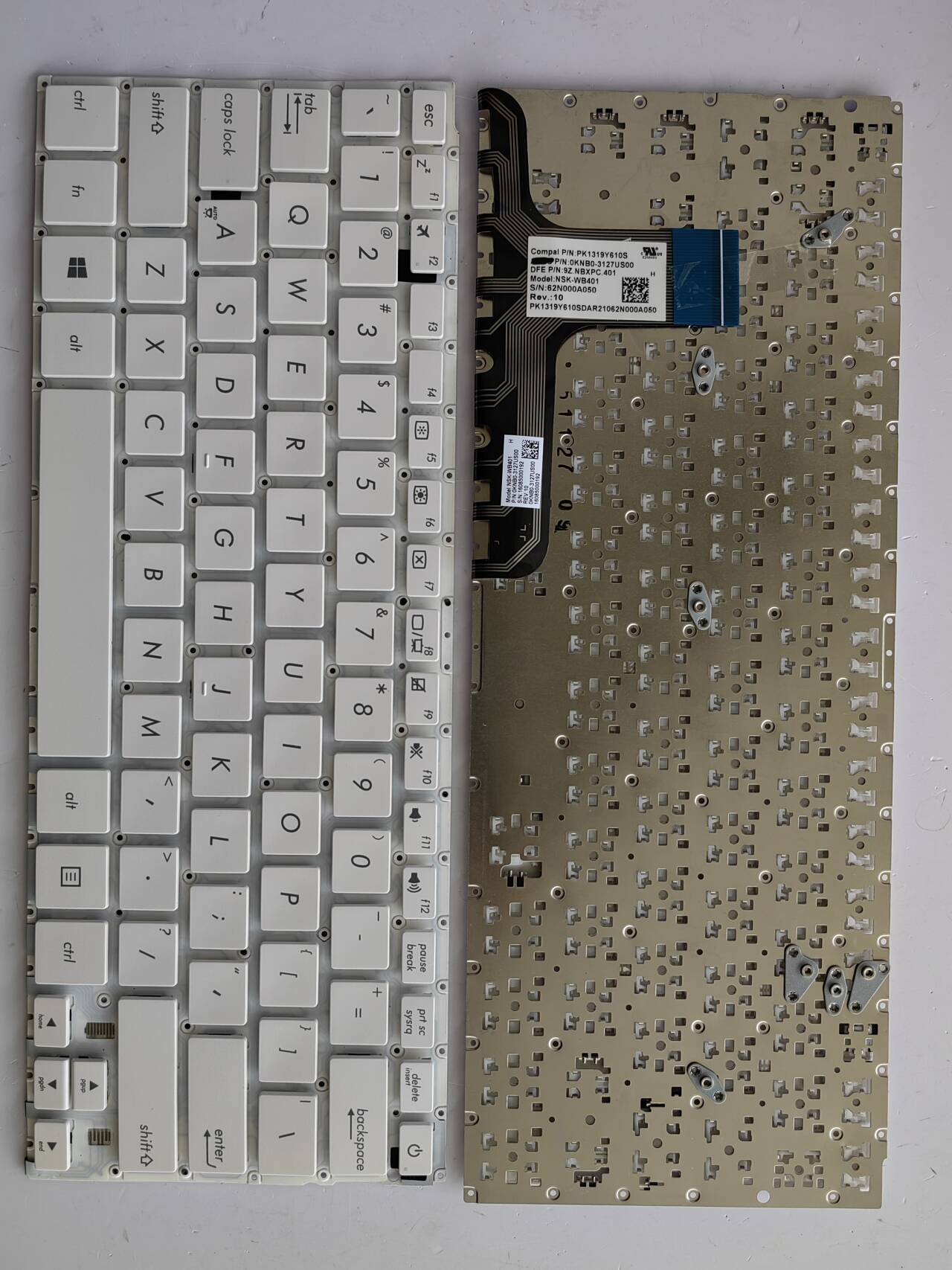 Picture of New Replacement Laptop Keyboard For ASUS UX305 WHITE US Layout